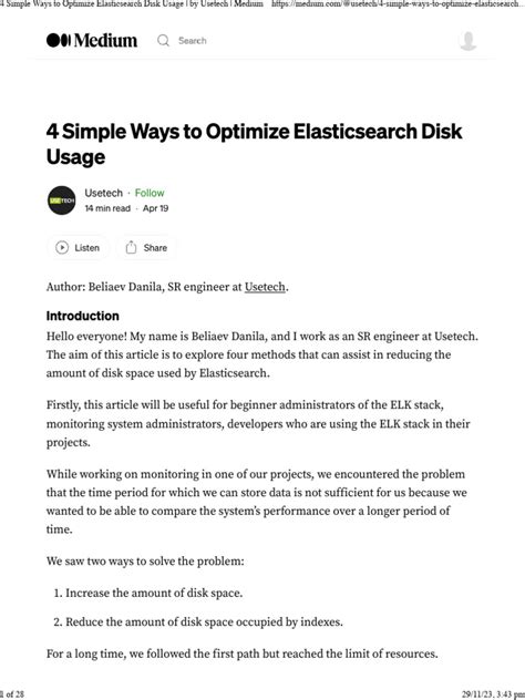 4 Simple Ways to Optimize Elasticsearch Disk Usage .